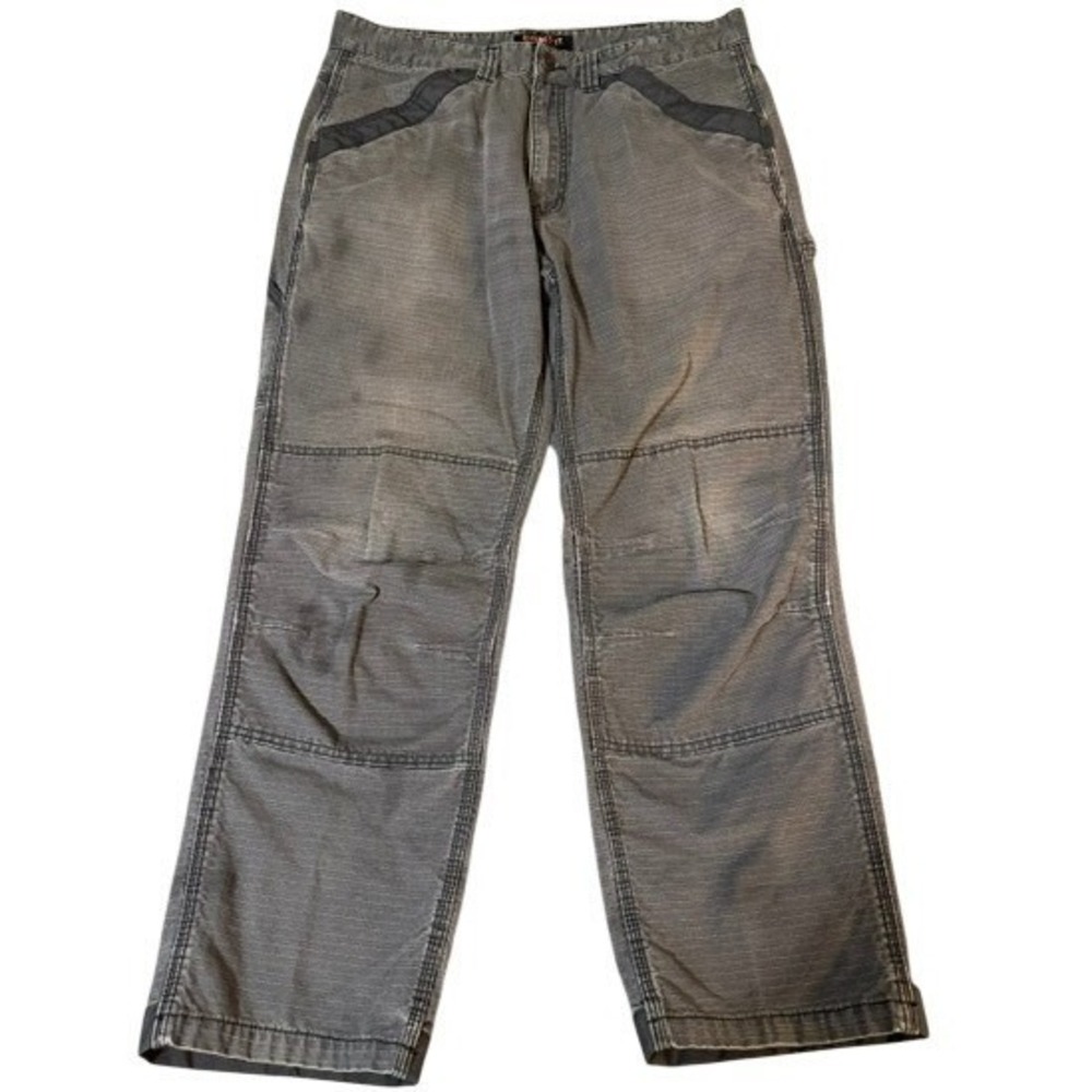 Ridgecut Toughwear Men Gray Utility Work Pants Reinforced Knee Hammer Loop 38x32